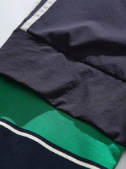 配色Vネック フェイクレイヤード スポーツスウェット