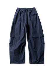 プリーツ加工ナイロン ワイドパンツ