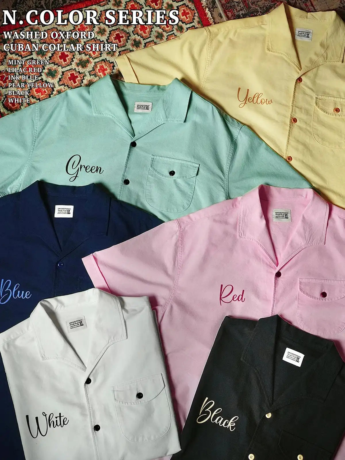 半袖キューバシャツ、胸ポケット付き