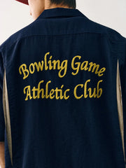 刺繍バンブーテクスチャボウリングシャツ