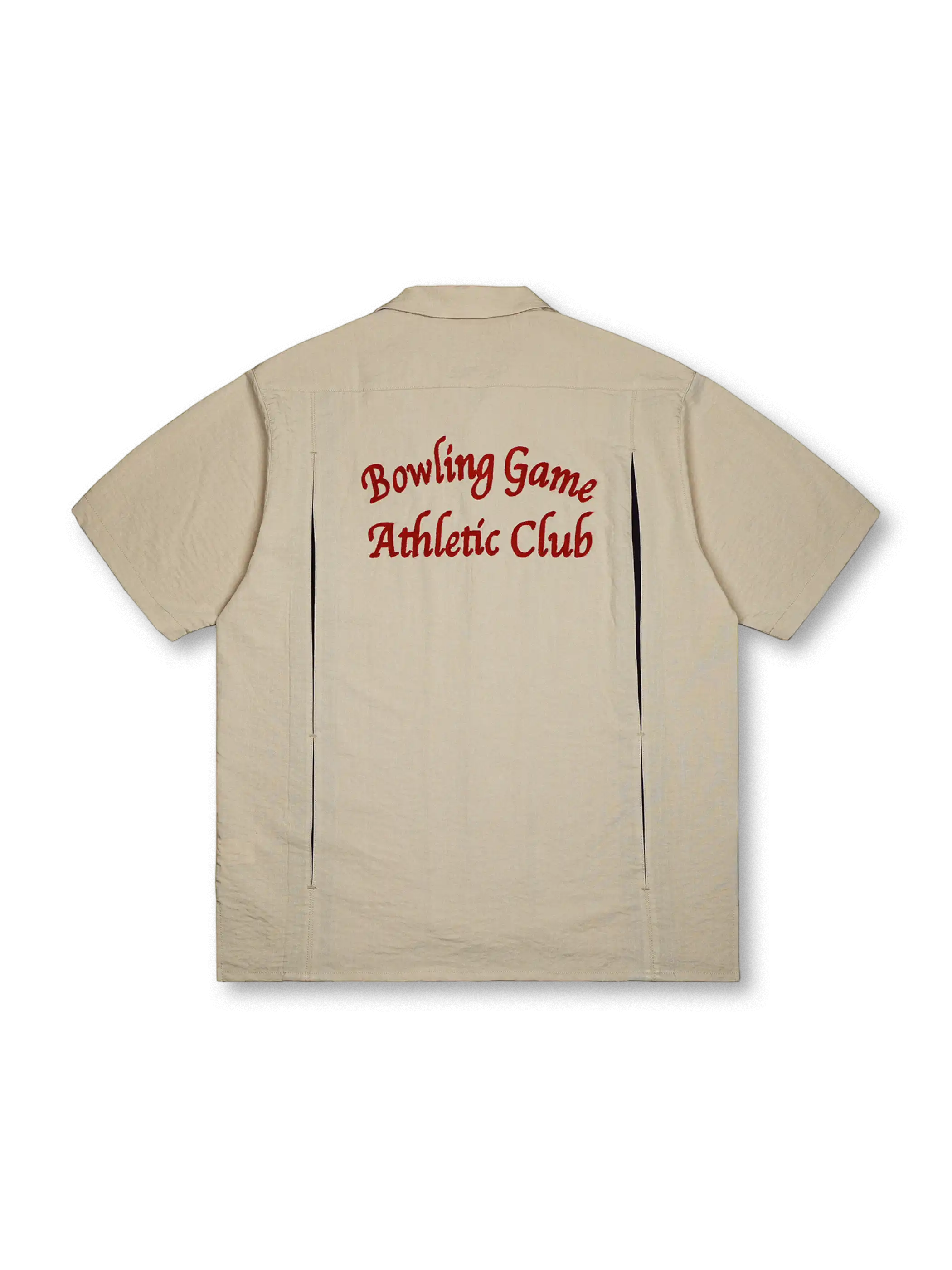 バンブーテクスチャのボウリングシャツ全体