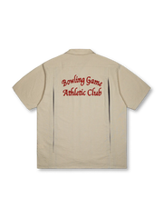 バンブーテクスチャのボウリングシャツ全体