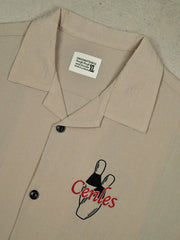 刺繍バンブーテクスチャボウリングシャツ