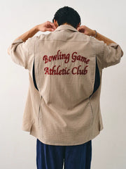 刺繍バンブーテクスチャボウリングシャツ