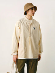 ソローナシアサッカー立襟シャツ