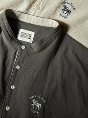 ソローナシアサッカー立襟シャツ