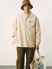 ソローナシアサッカー立襟シャツ