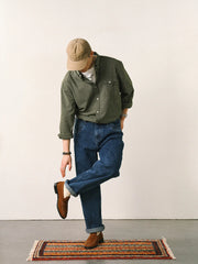 組み合わせポケット付きヴィンテージチェックシャツ