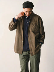 組み合わせポケット付きヴィンテージチェックシャツ