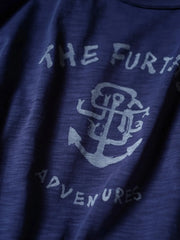 藍染スラブコットン アンカーTシャツ