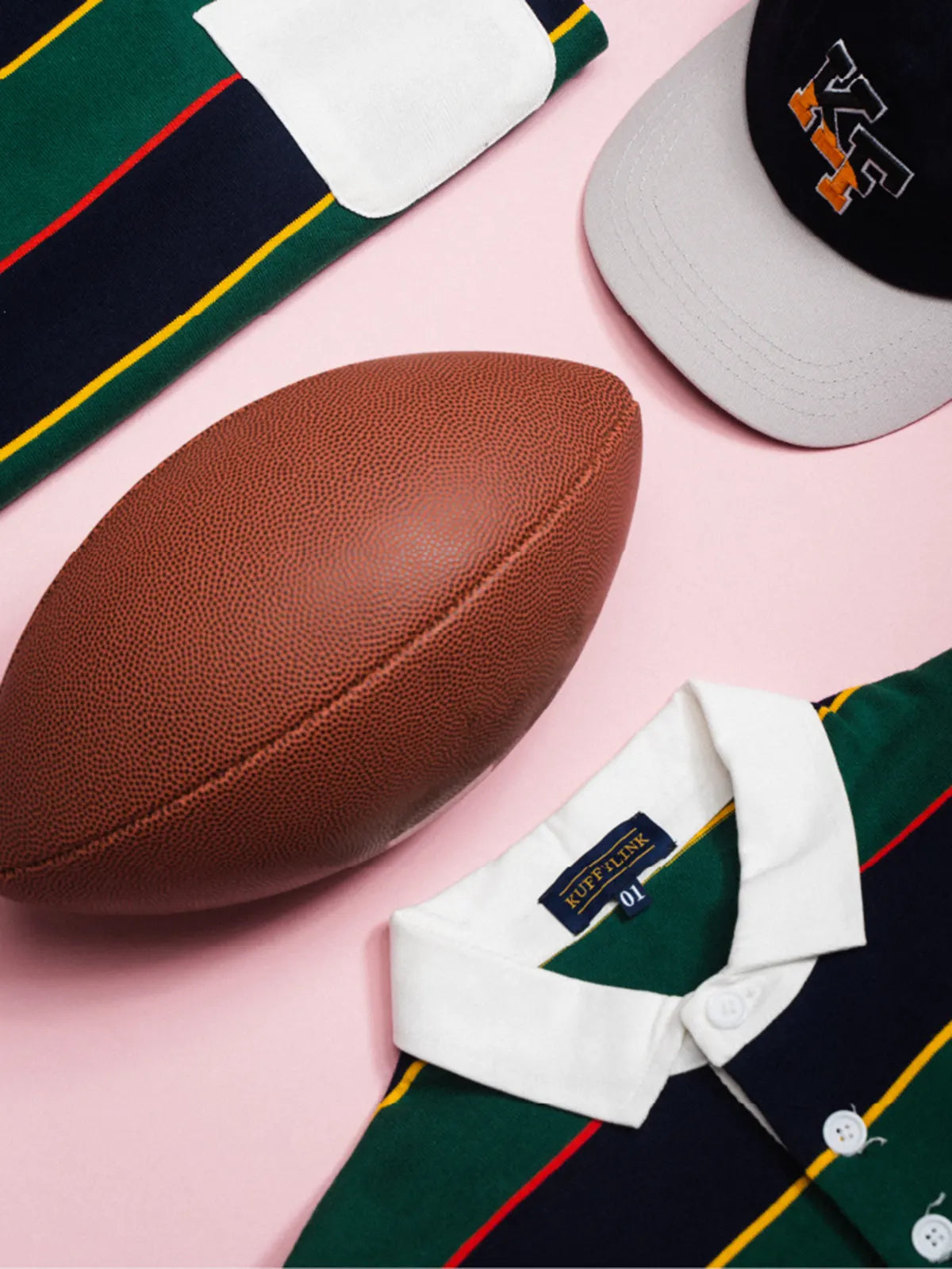 長袖ラグビーシャツ、マルチストライプ柄