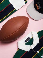 長袖ラグビーシャツ、マルチストライプ柄