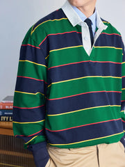 A&Sカラー アイビースタイル ラグビーシャツ