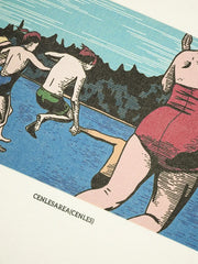 人生のワンフレームプリントTシャツ