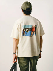 人生のワンフレームプリントTシャツ