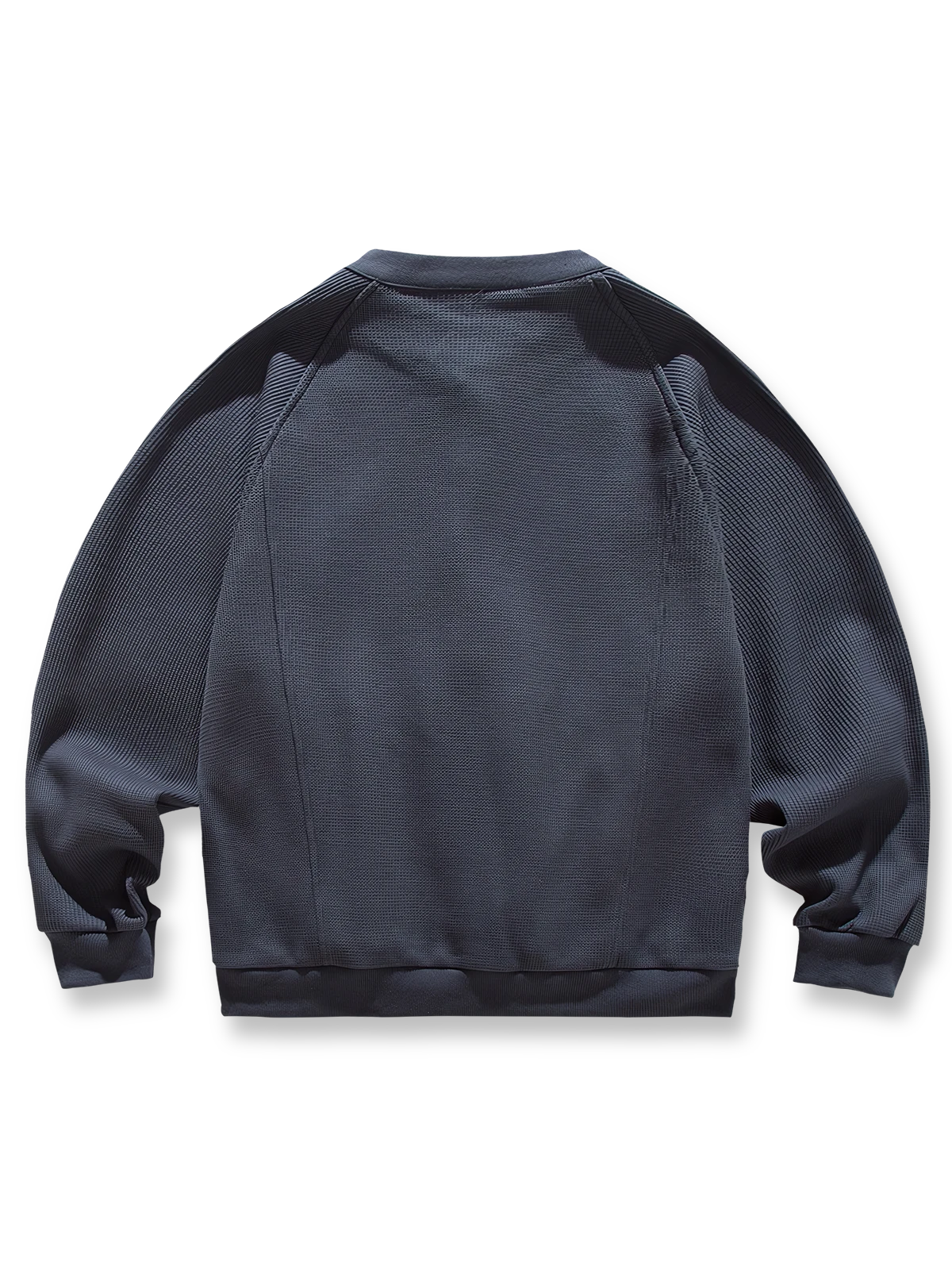 4色展開のワッフル織りカーディガンセーター全体図