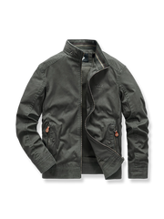 コットン スタンドカラー ジャケット