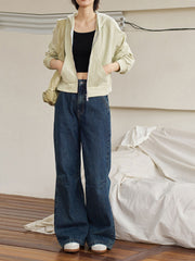 レトロハイウエストストレートデニム