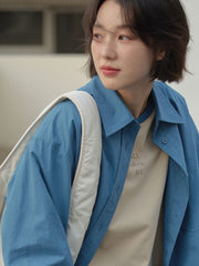 配色ラグランスリーブスリム長袖Tシャツ