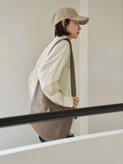 ライトベージュリラックスカジュアルシャツ