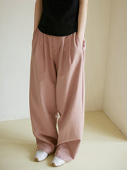 ハイウエストワイドレッグロングパンツ