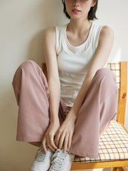 ハイウエストワイドレッグロングパンツ