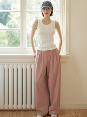 ハイウエストワイドレッグロングパンツ