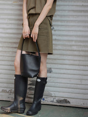 ヴィンテージブラウンデニムミニスカート