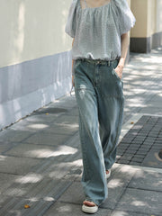 レトロハイウエストワイドデニム