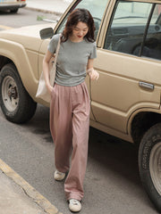 ワイドシルエット通勤カジュアルパンツ