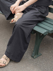 ワイドシルエット通勤カジュアルパンツ