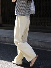 ワイドシルエット通勤カジュアルパンツ