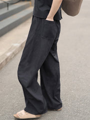 ワイドシルエット通勤カジュアルパンツ