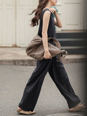 ワイドシルエット通勤カジュアルパンツ