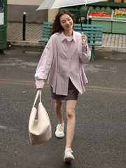 ヴィンテージハイウエストPUレザーミニスカート