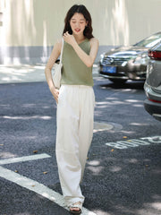 通気性リネンタンクトップ