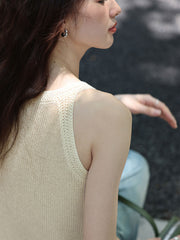 通気性リネンタンクトップ