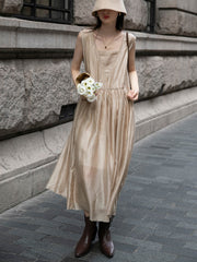 ヌードピンクキャミソールドレス