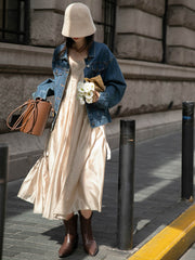 ヌードピンクキャミソールドレス