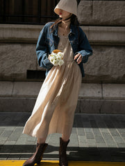 ヌードピンクキャミソールドレス