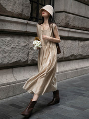 ヌードピンクキャミソールドレス