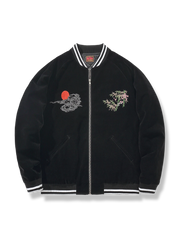 虎刺繍入りベースボールジャケット
