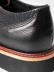 パッチワーク 牛革レザーハンドメイドシューズ