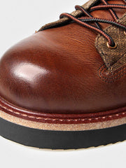 パッチワーク 牛革レザーハンドメイドシューズ