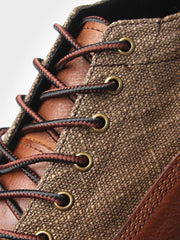 パッチワーク 牛革レザーハンドメイドシューズ