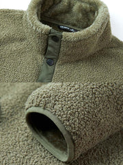 フリースハーフボタンスウェット