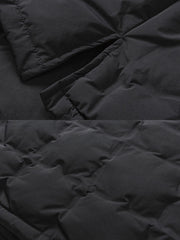 ダブルブレストスーツカラー 中長丈ダウン