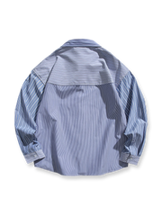 製品画像
アシンメトリックストライプシャツ、クラシックなストライプ柄に個性的な切り替えデザインを施し、ファッション性と快適さを兼ね備えた一着。
詳細画像
アシンメトリックストライプデザインと混紡素材、コットンとポリエステルの優れた組み合わせがシワになりにくく、手入れが簡単。四季を通して着用可能な長袖シャツ。