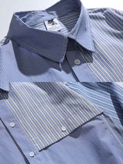 製品画像
アシンメトリックストライプシャツ、クラシックなストライプ柄に個性的な切り替えデザインを施し、ファッション性と快適さを兼ね備えた一着。
詳細画像
アシンメトリックストライプデザインと混紡素材、コットンとポリエステルの優れた組み合わせがシワになりにくく、手入れが簡単。四季を通して着用可能な長袖シャツ。