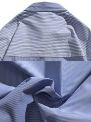 製品画像
アシンメトリックストライプシャツ、クラシックなストライプ柄に個性的な切り替えデザインを施し、ファッション性と快適さを兼ね備えた一着。
詳細画像
アシンメトリックストライプデザインと混紡素材、コットンとポリエステルの優れた組み合わせがシワになりにくく、手入れが簡単。四季を通して着用可能な長袖シャツ。
